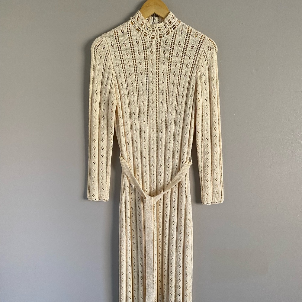 VTG Picardo Knits Handmade Cream Dress